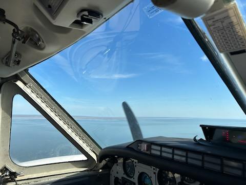 Cockpit view of Laguna Madre