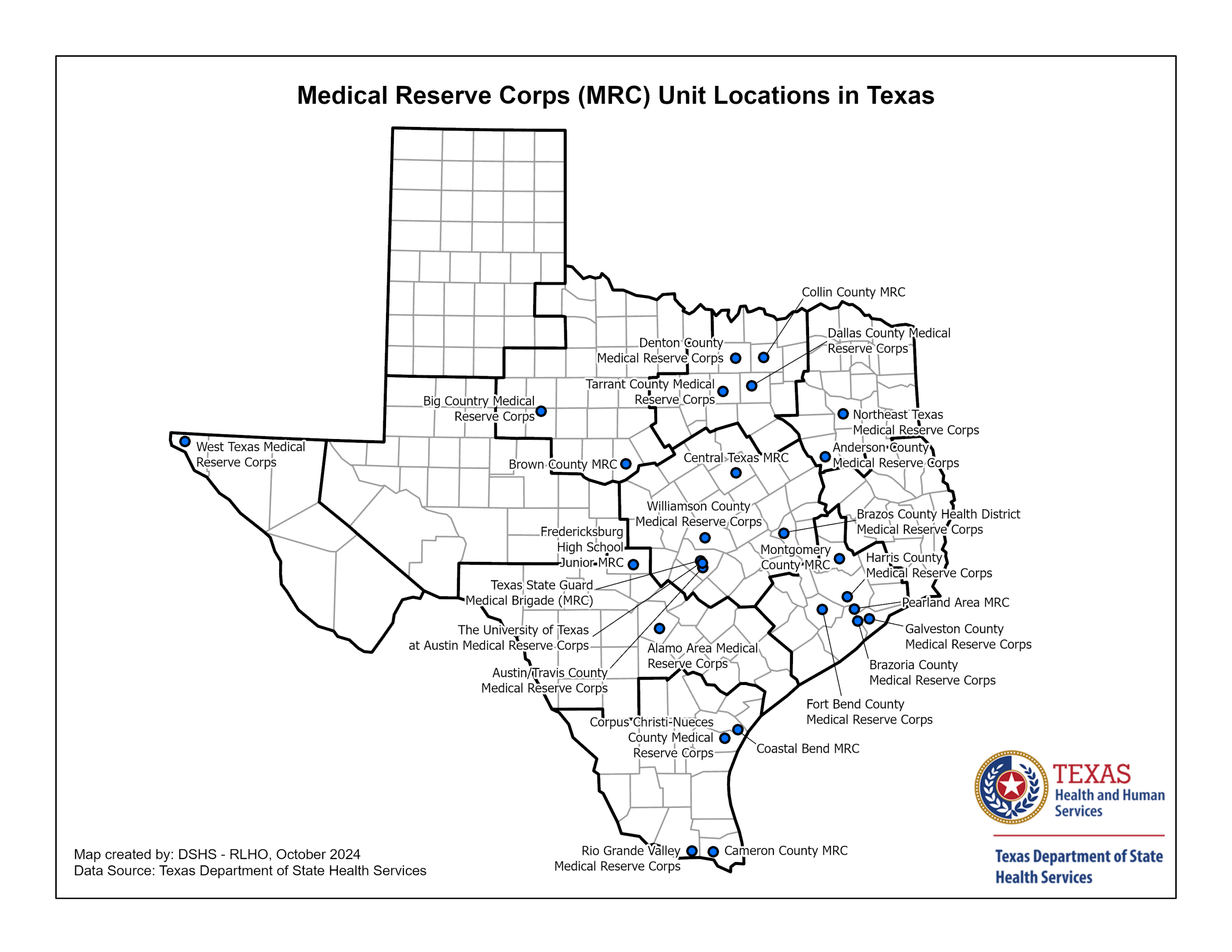 Medical Reserve Corps Units Map