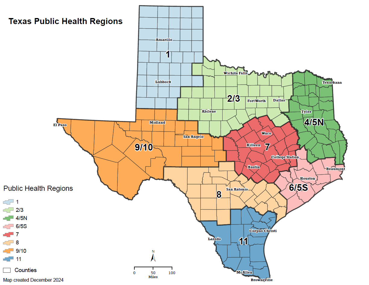 Texas PHR Map