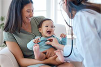 Mother and child at the doctor's office