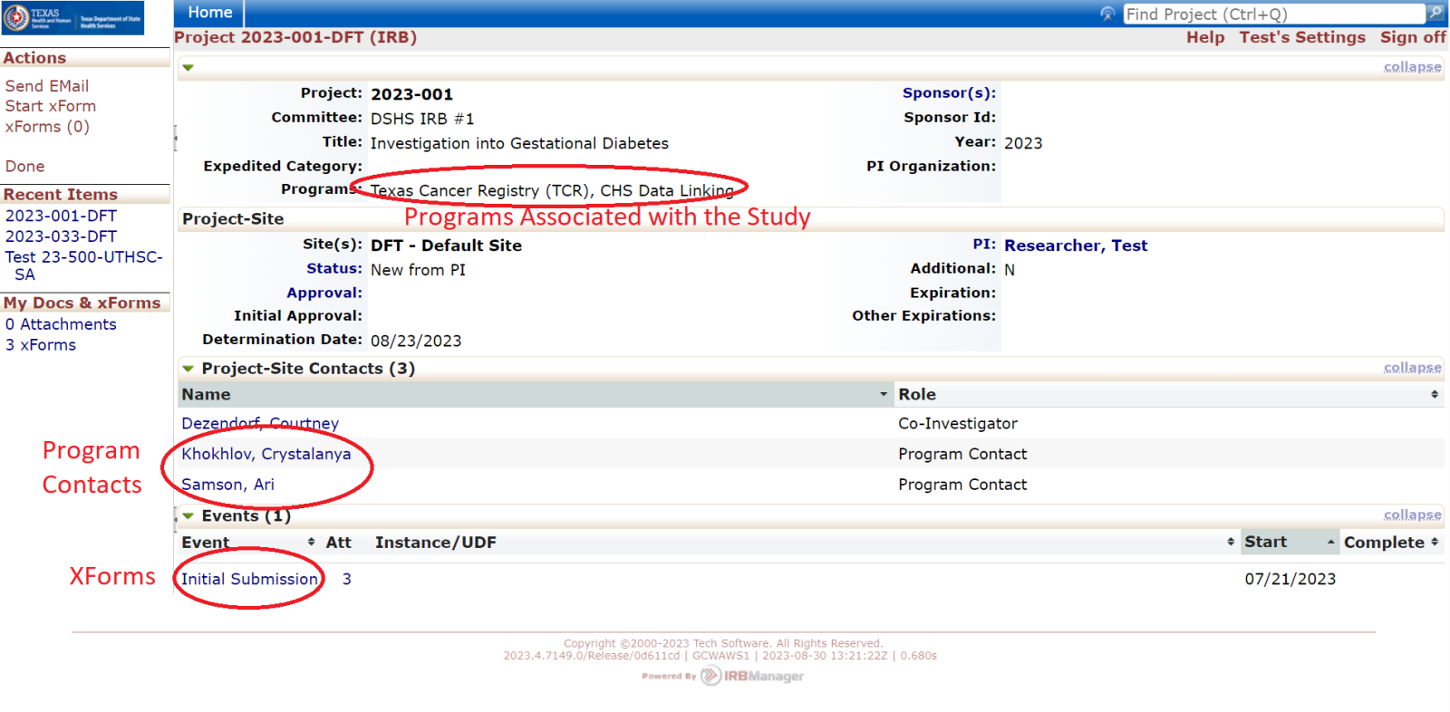 "IRB Protocol Details Screen"